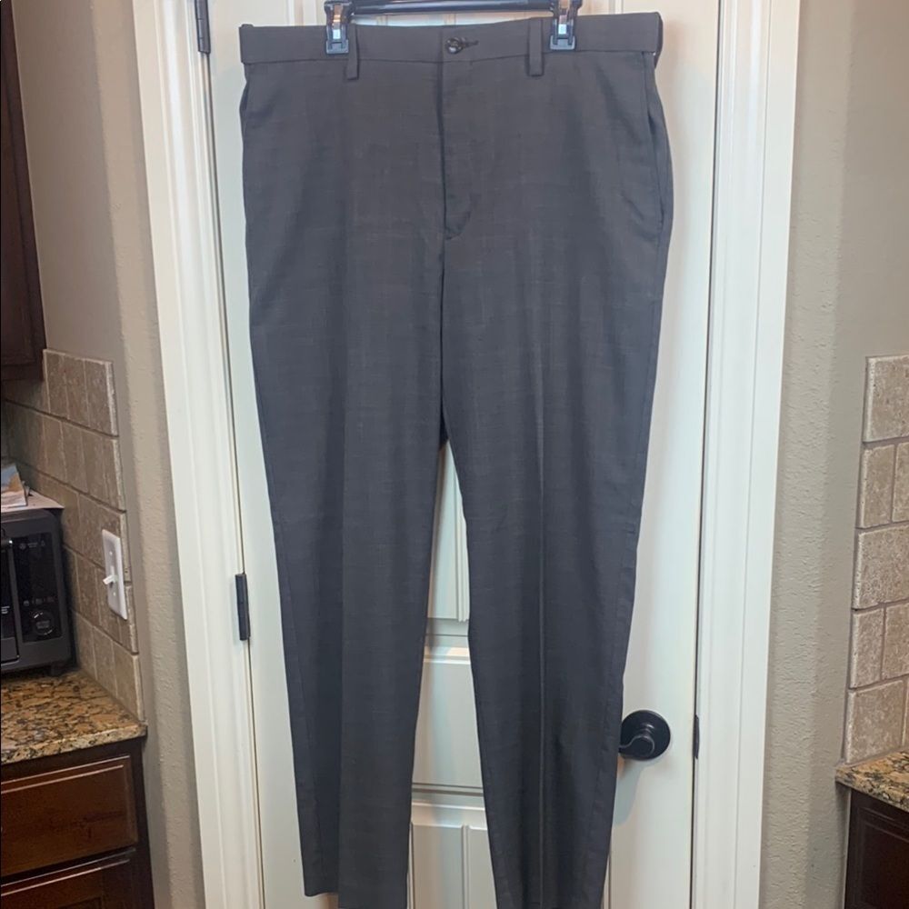 Savane gray slacks, 38x32 with built in side elastic